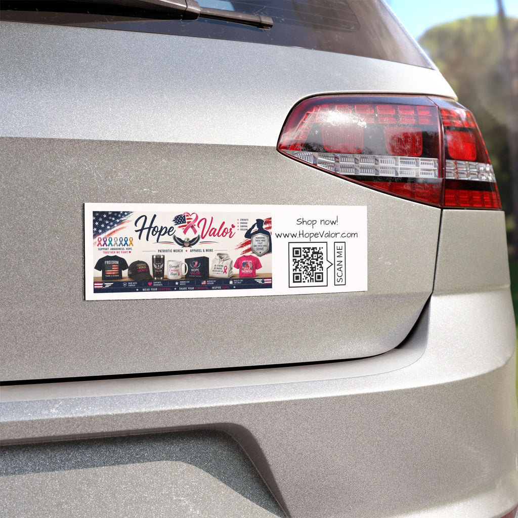 Hope Valor QR Car Magnet - Patriotic Fundraiser Promo Magnet