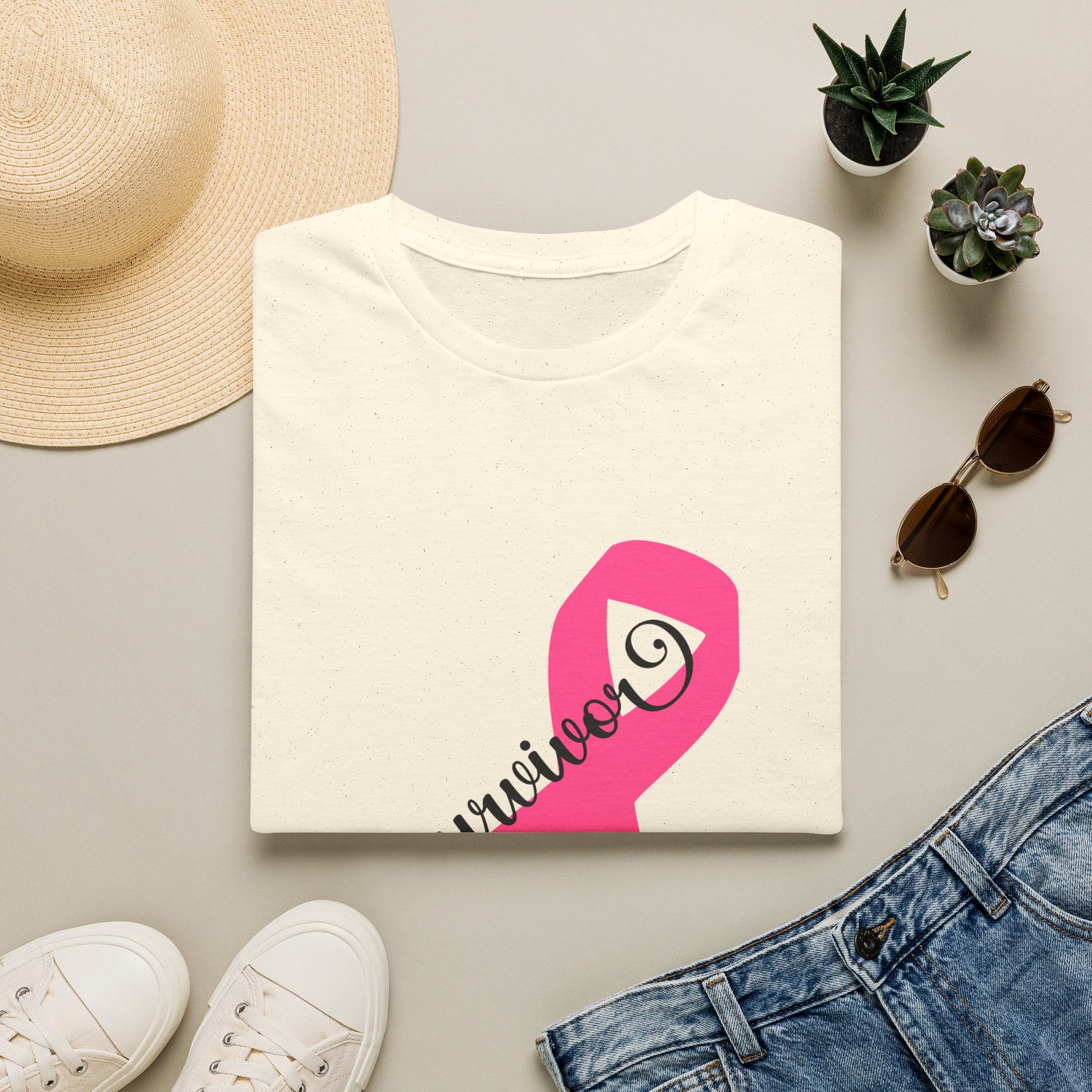 Breast Cancer Survivor Pink Ribbon T-Shirt