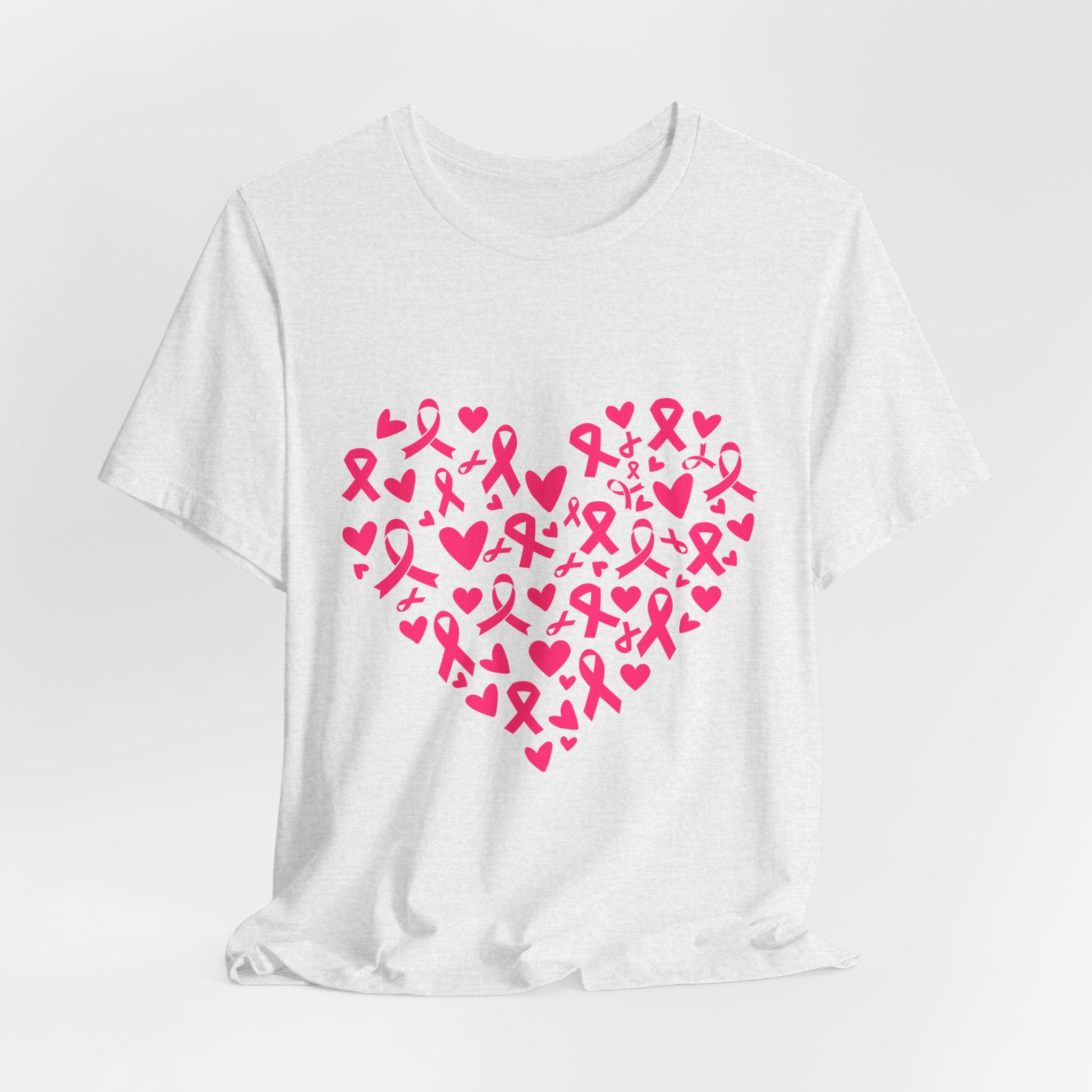 Breast Cancer Awareness Ribbon Heart Tee