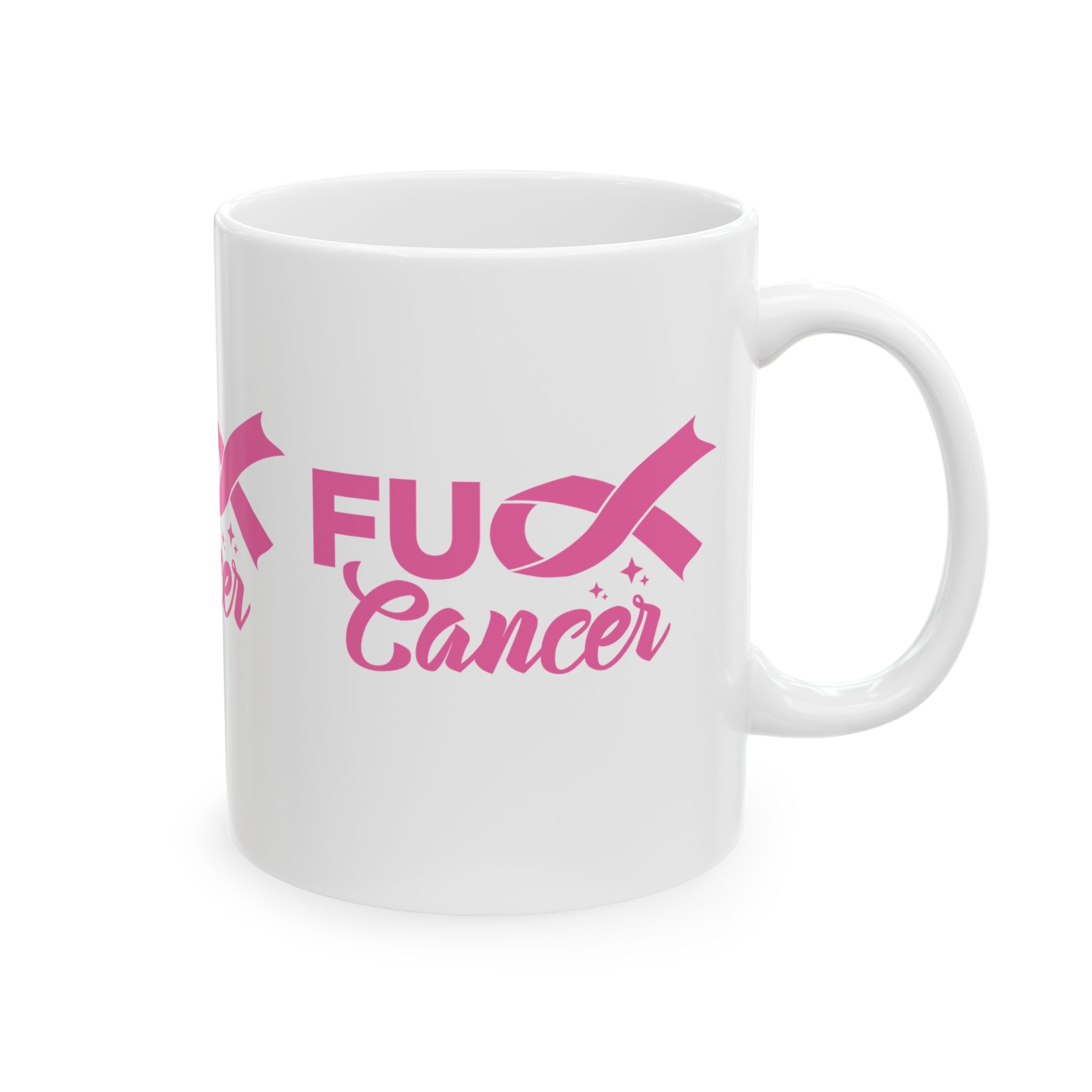 Ceramic Mug, (11oz, 15oz) F*ck Cancer