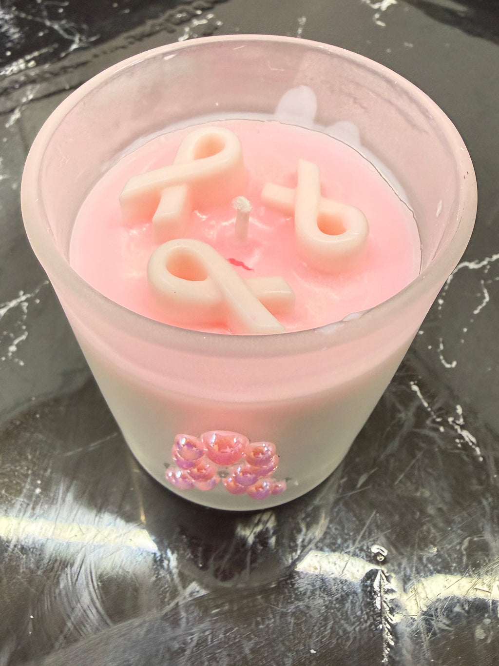 Breast Cancer Awareness Soy candle - scent varies - Soy grown in the USA - Random design/Color