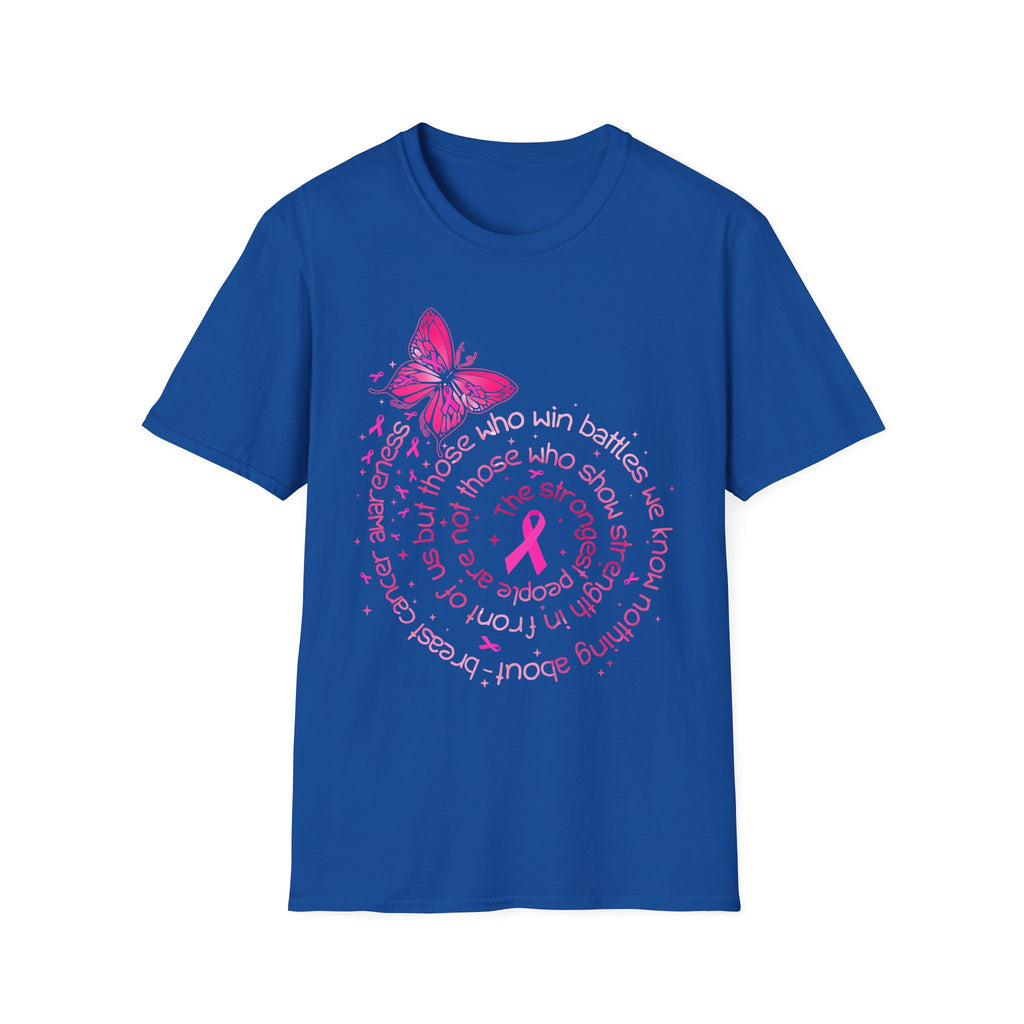 Breast Cancer Awareness Butterfly T-Shirt — Pink Ribbon Survivor Support Tee