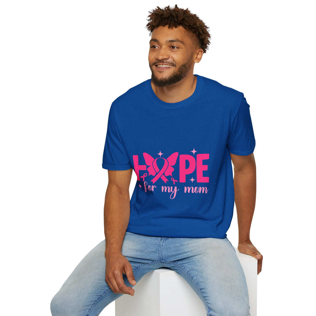 Hope Butterfly Breast Cancer Awareness T-Shirt — “Hope for my mom” Pink Ribbon Tee