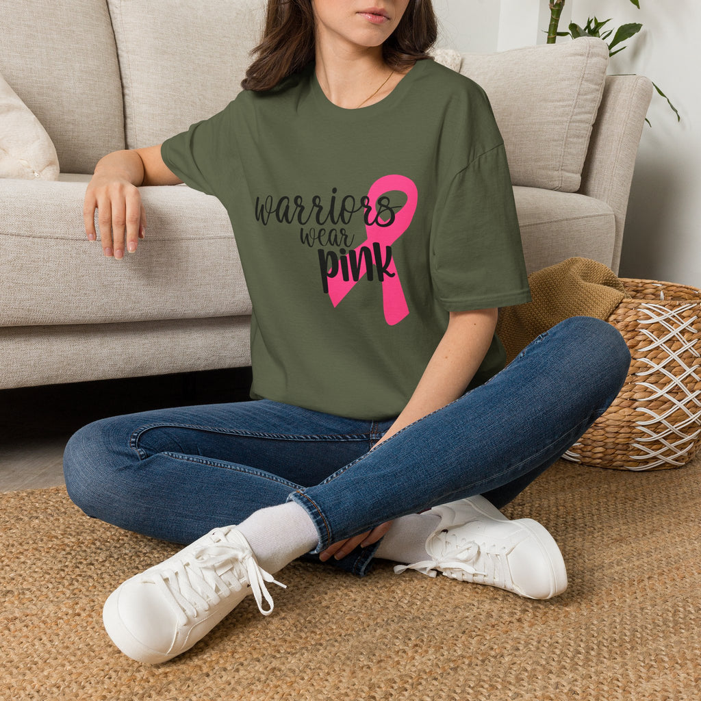 Breast Cancer Awareness T-Shirt — "Warriors Wear Pink" Ribbon Tee