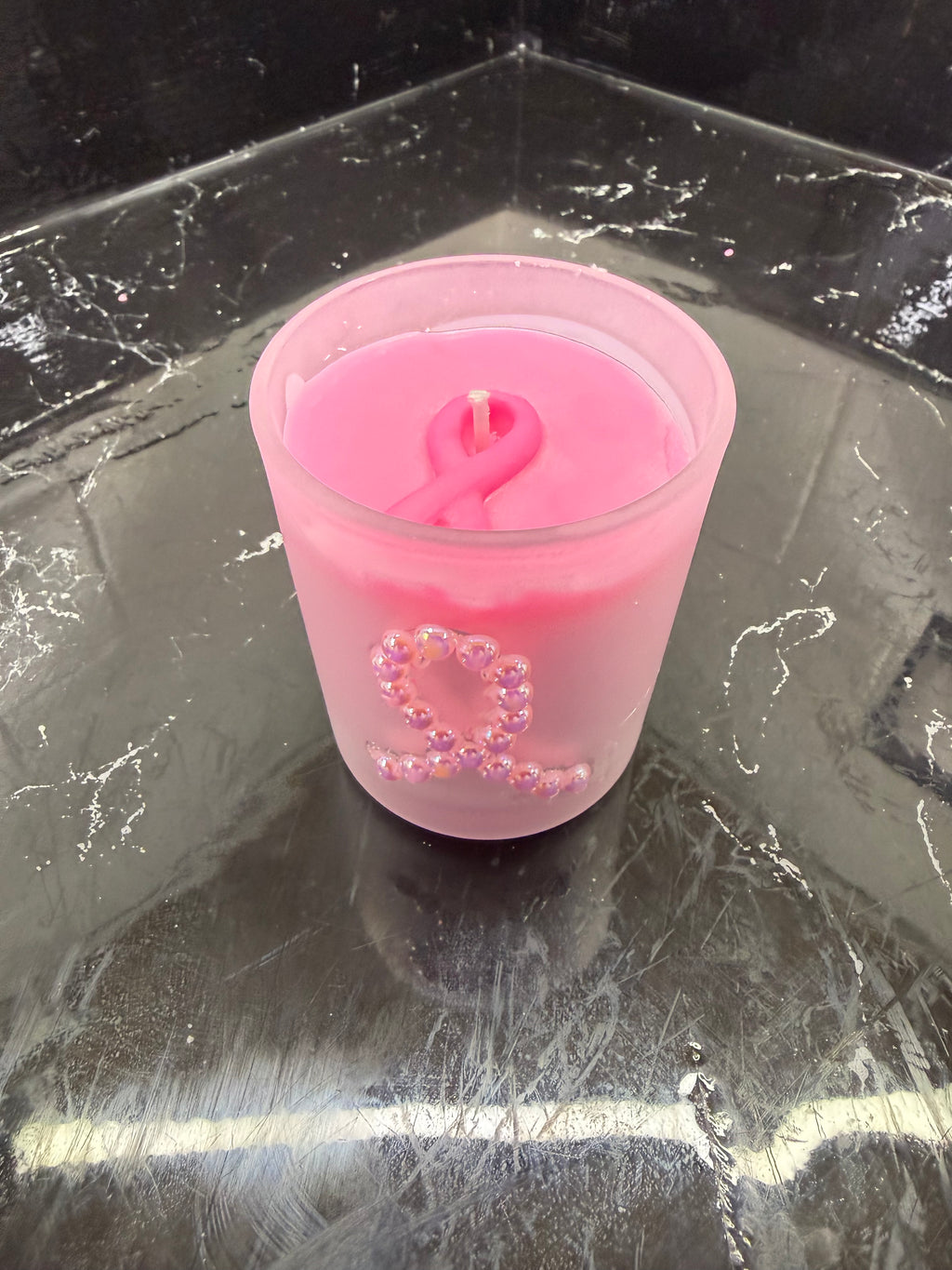 Breast Cancer Awareness Soy candle - scent varies - Soy grown in the USA - Random design/Color